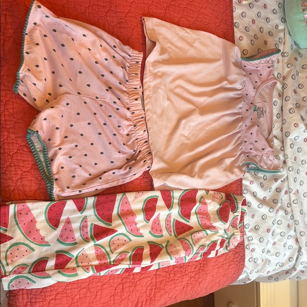 Carter's Pink Pajama Set with Black Polka Dots